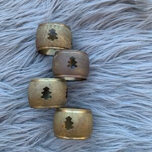 Vinatge Christmas tree brass napkin holder